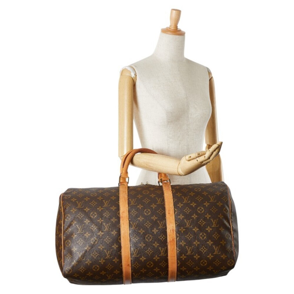 LOUIS VUITTON Brown Monogram Leather Keepall 50 Boston Bag - Picture 16 of 16